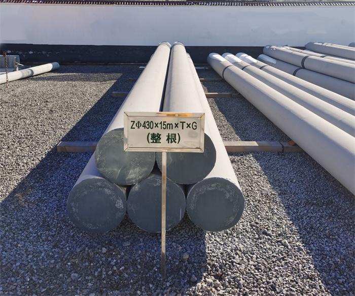 可克达拉430×15米×T×G终端电线杆