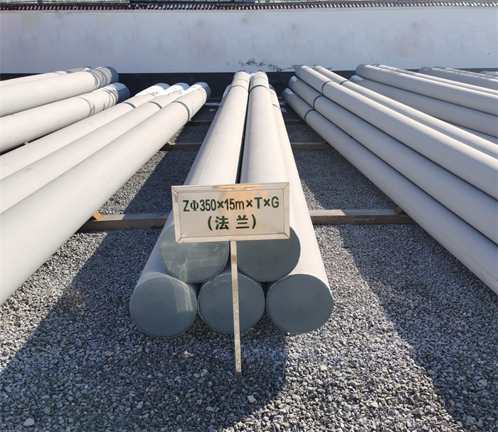 可克达拉350×15米×T×G钢筋混凝土电线杆